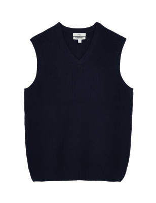 

M&S Collection Jersey de escote en pico sin mangas con algodónMens - Navy, Navy