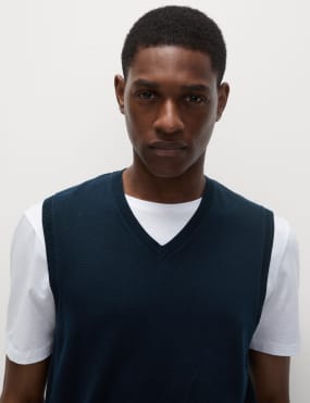Mens shop sleeveless jumper