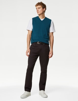 

Mens M&S Collection Pure Cotton Sleeveless Jumper - Teal, Teal