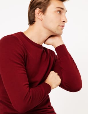 Marks and spencer on sale men's jumpers cotton