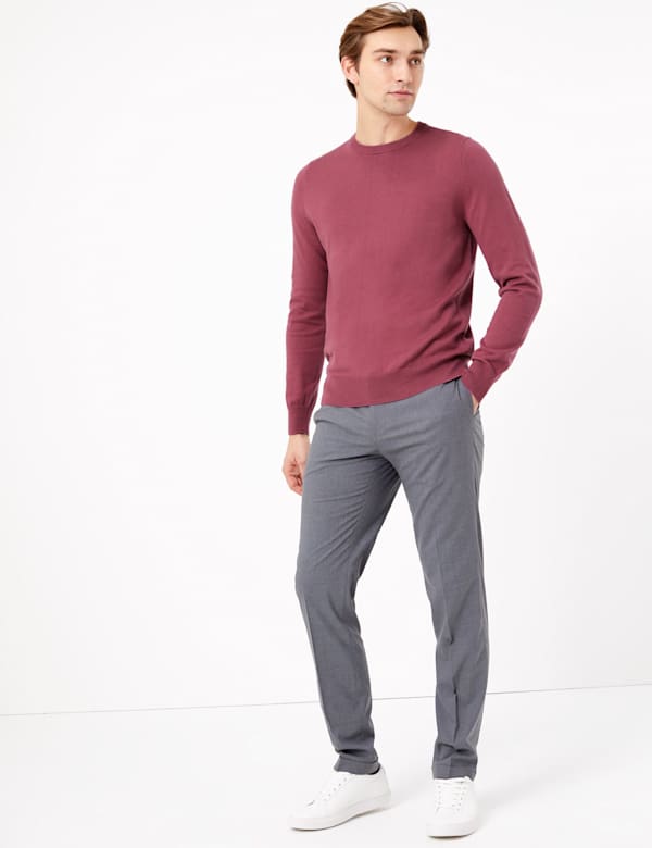 Pure Cotton Crew Neck Jumper