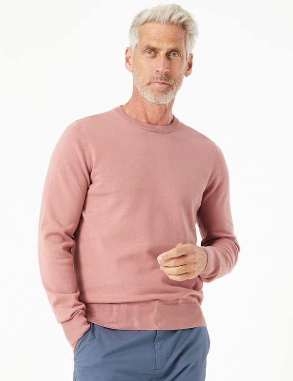 Pure Cotton Crew Neck Jumper