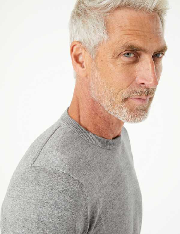 Pure Cotton Crew Neck Jumper