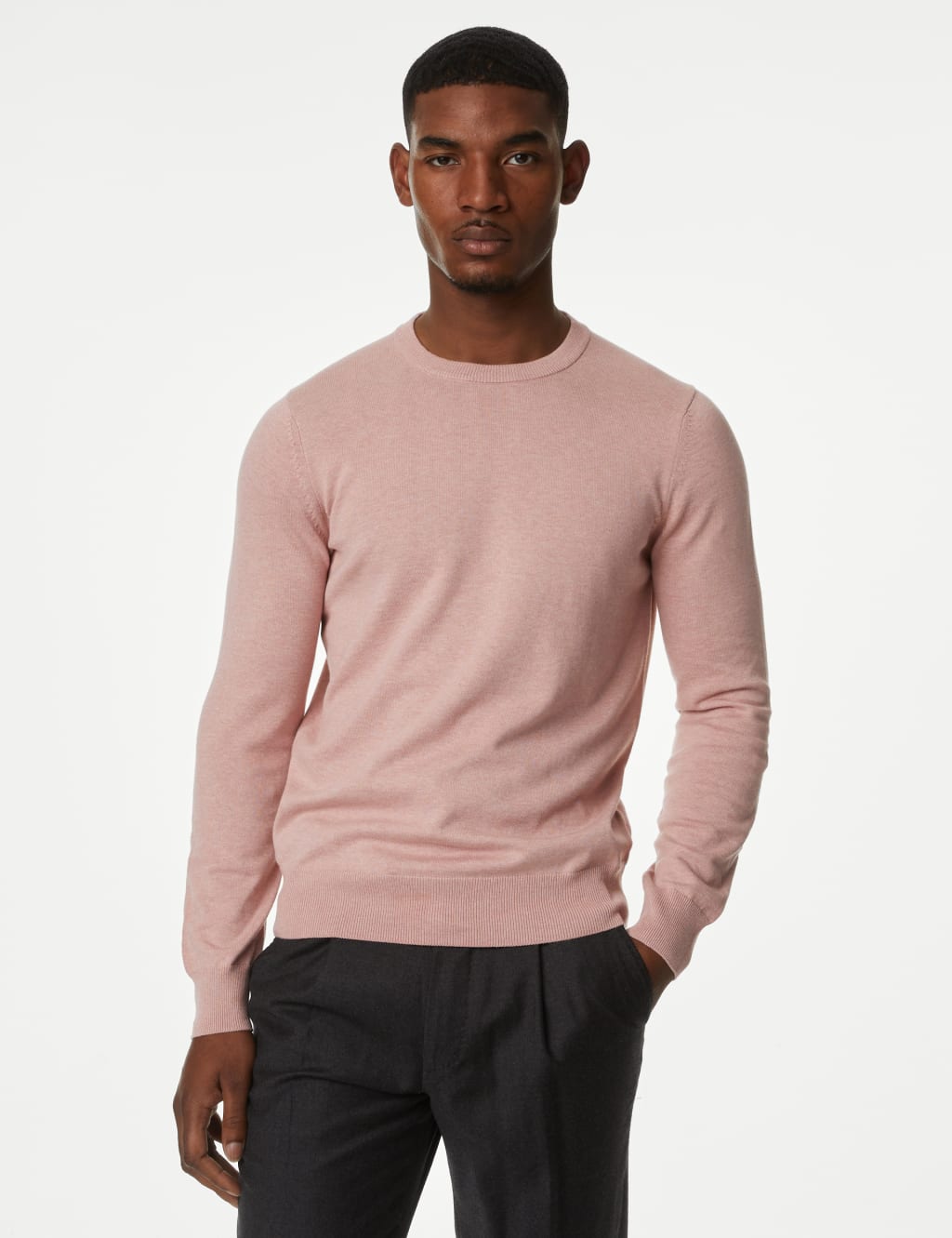Pure Cotton Crew Neck Jumper image 2