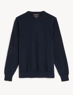 Pure Cotton V-Neck Knitted Jumper, M&S Collection
