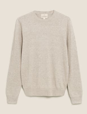 

Mens M&S Collection Pure Cotton Crew Neck Jumper - Neutral, Neutral