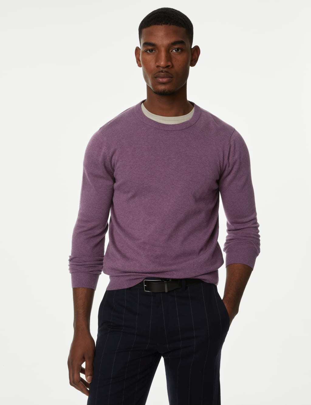 Pure Cotton Crew Neck Jumper image 1