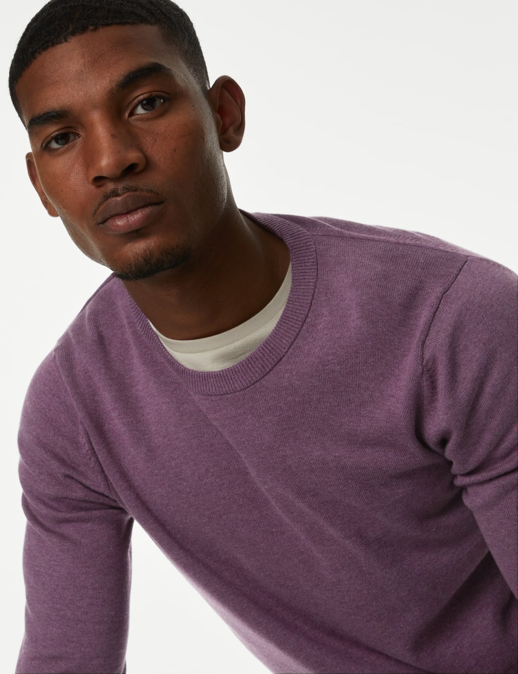 Pure Cotton Crew Neck Jumper image 3