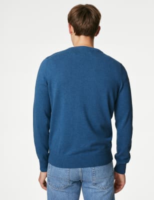 Mens cotton crew hot sale neck jumper