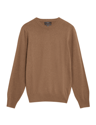 

Mens M&S Collection Pure Cotton Crew Neck Jumper - Caramel, Caramel