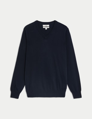 Classic Cotton V-Neck Sweater