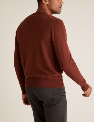 cotton v neck jumper