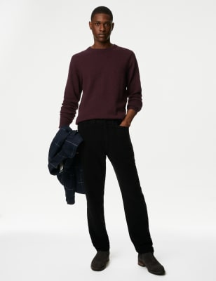 

Mens M&S Collection Pure Extra Fine Lambswool Crew Neck Jumper - Dark Burgundy, Dark Burgundy