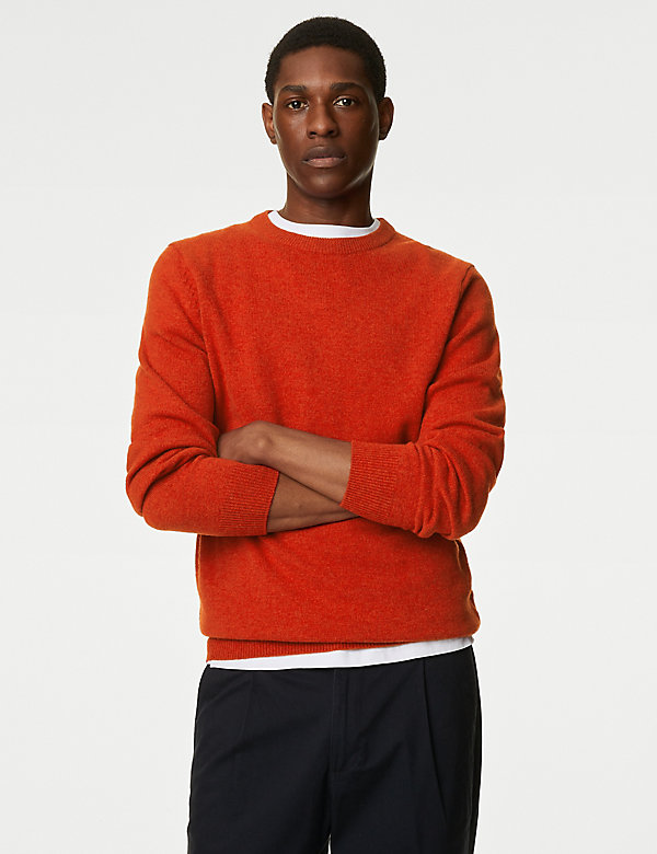 Sweter z okrągłym dekoltem ze 100% wełny owczej Extra Fine - PL