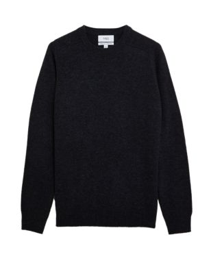 

Mens M&S Collection Pure Extra Fine Lambswool Crew Neck Jumper - Charcoal, Charcoal