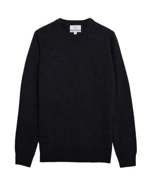 

Mens M&S Collection Pure Extra Fine Lambswool Crew Neck Jumper - Charcoal, Charcoal