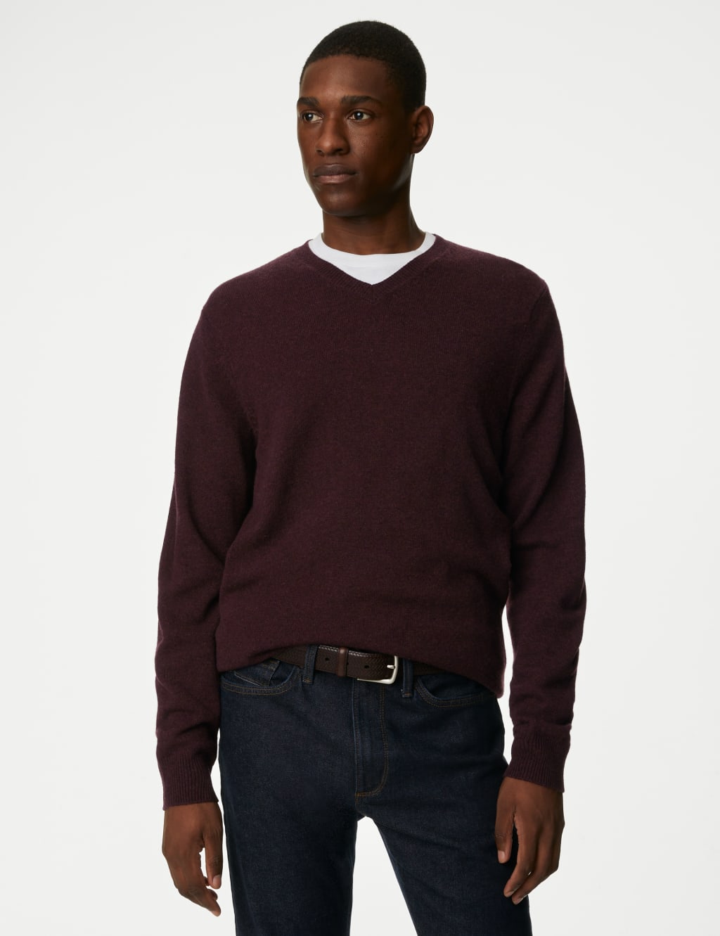 Pure Extra Fine Lambswool V-Neck Jumper image 4