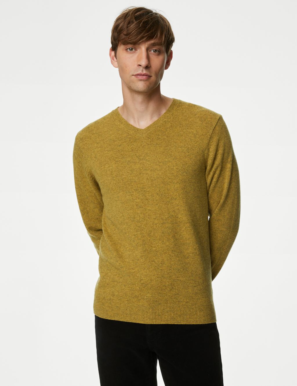 Pure Extra Fine Lambswool V-Neck Jumper image 1