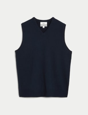 Pure Extra Fine Lambswool Sleeveless Jumper