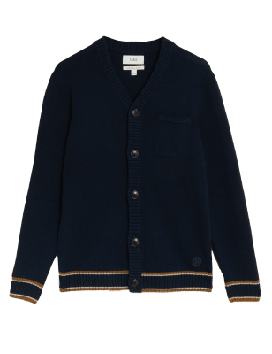 

M&S Collection Cárdigan de escote en pico con lanaMens - Navy, Navy