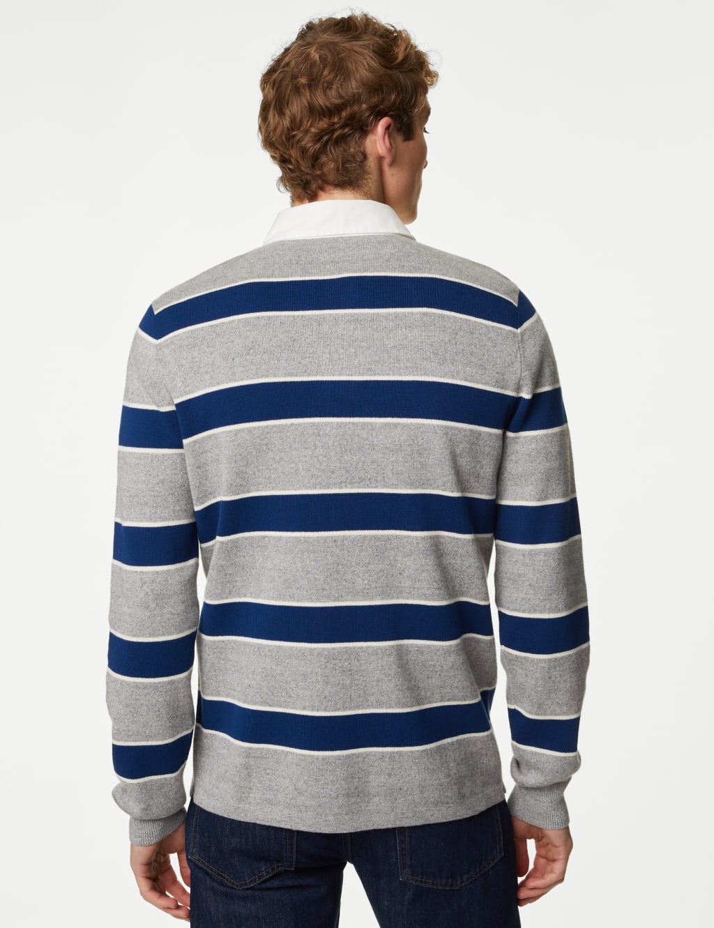 Pure Cotton Striped Knitted Rugby Shirt image 5