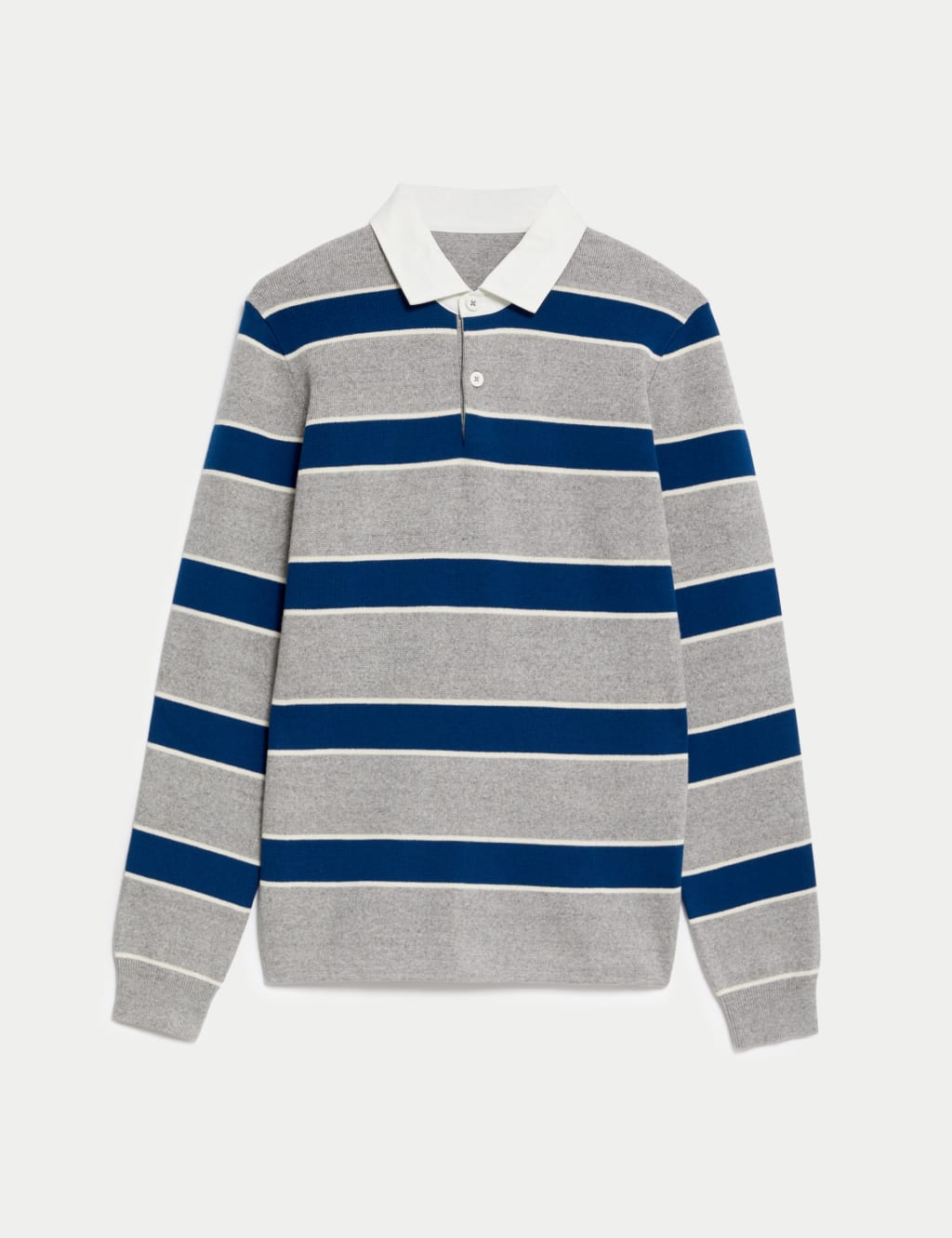 Pure Cotton Striped Knitted Rugby Shirt image 2