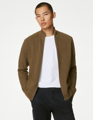 Funnel neck hot sale cardigan mens