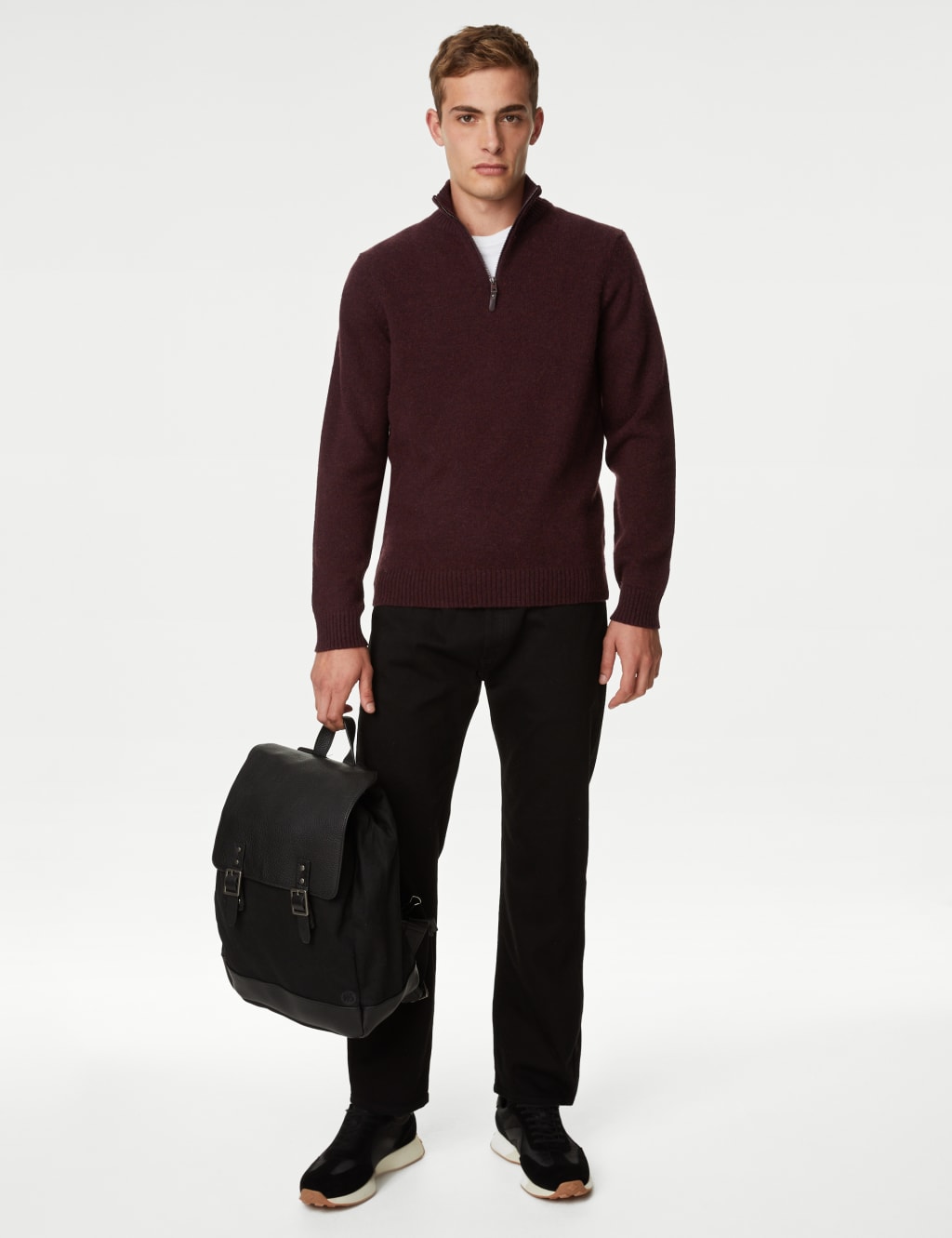 Lambswool Rich Half Zip Jumper image 1