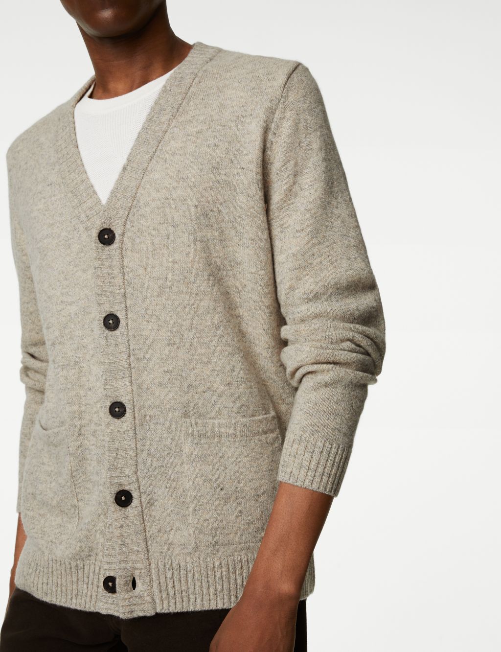 Lambswool Rich V-Neck Cardigan image 3