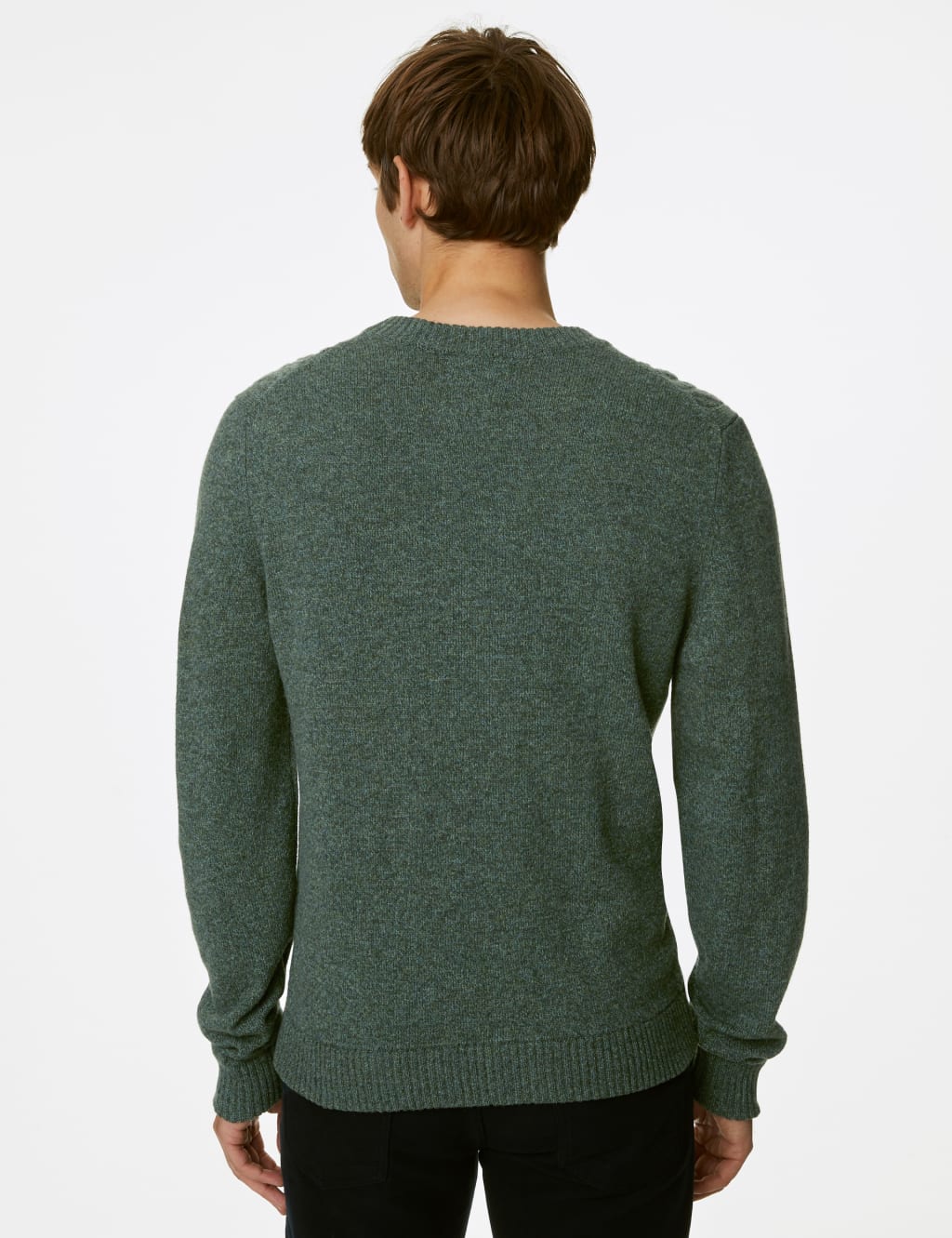 Lambswool Blend Cable Crew Neck Jumper image 5
