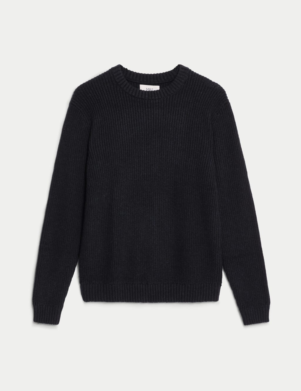 Lambswool Blend Textured Crew Neck Jumper image 2