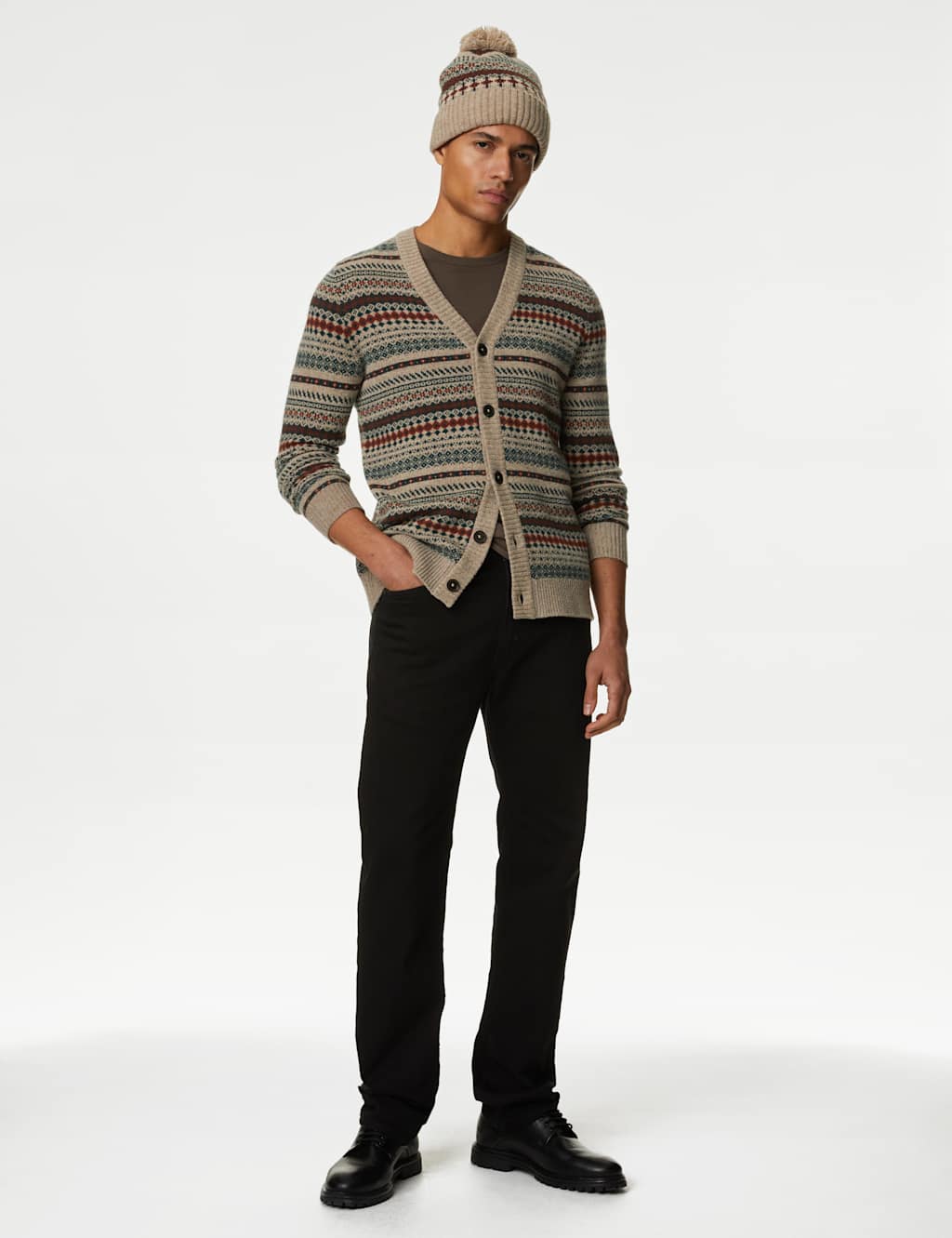 Lambswool Blend Fair Isle Cardigan image 4
