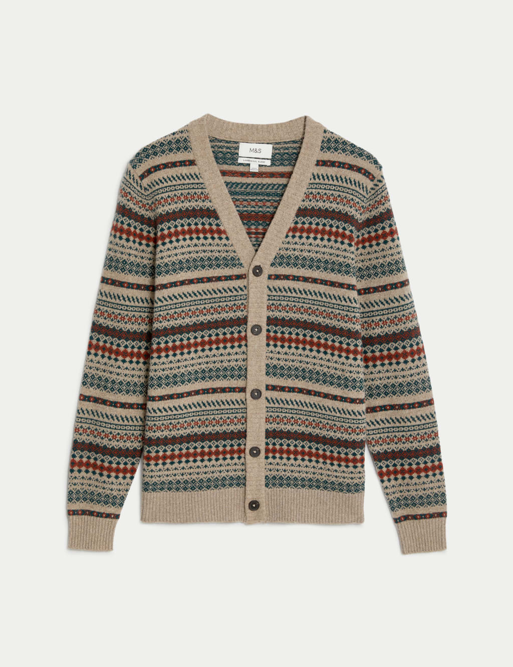 Lambswool Blend Fair Isle Cardigan image 2