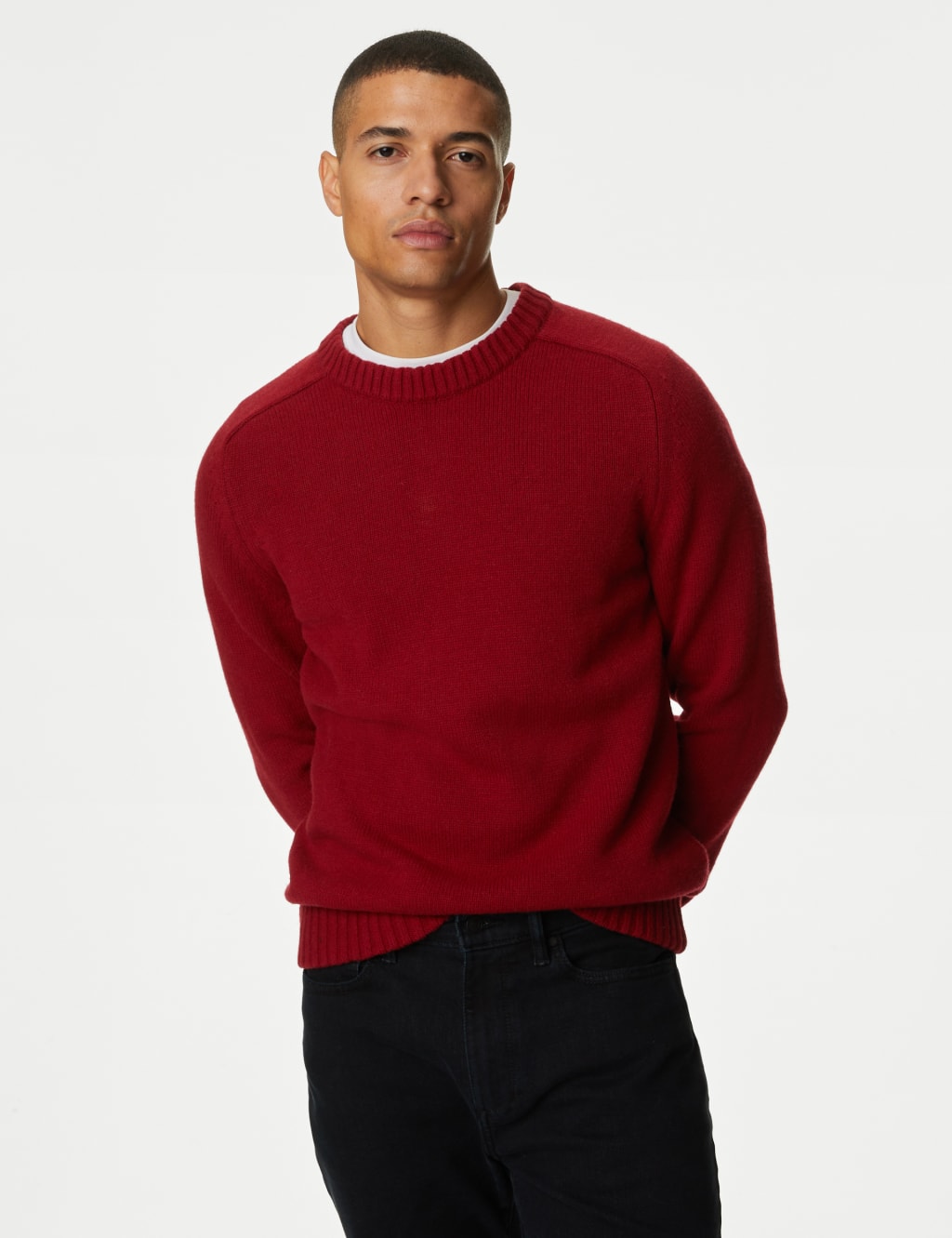 Lambswool Blend Crew Neck Jumper image 3