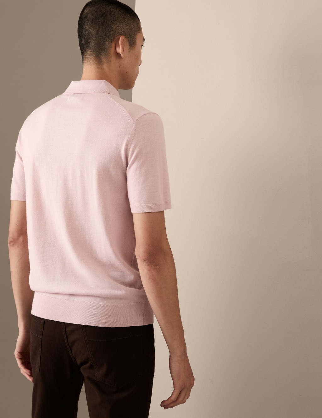 Pure Extra Fine Merino Wool Knitted Polo image 2