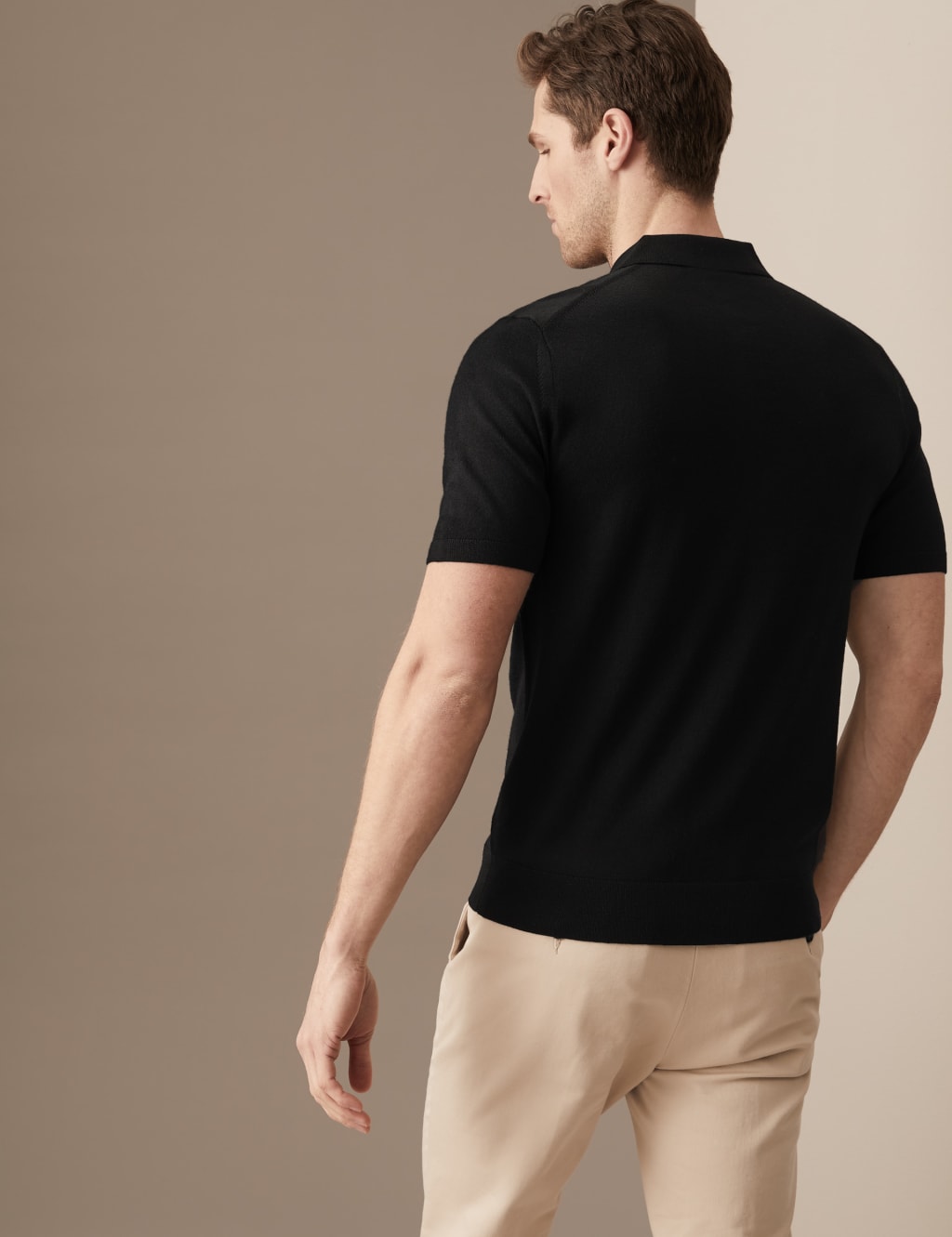 Pure Extra Fine Merino Wool Knitted Polo image 4