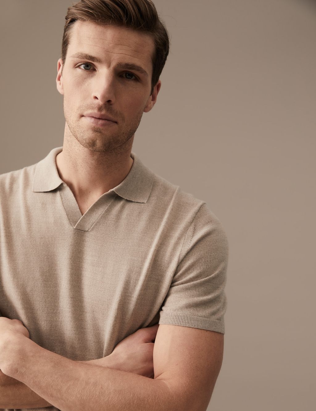 Pure Extra Fine Merino Wool Knitted Polo Shirt image 1