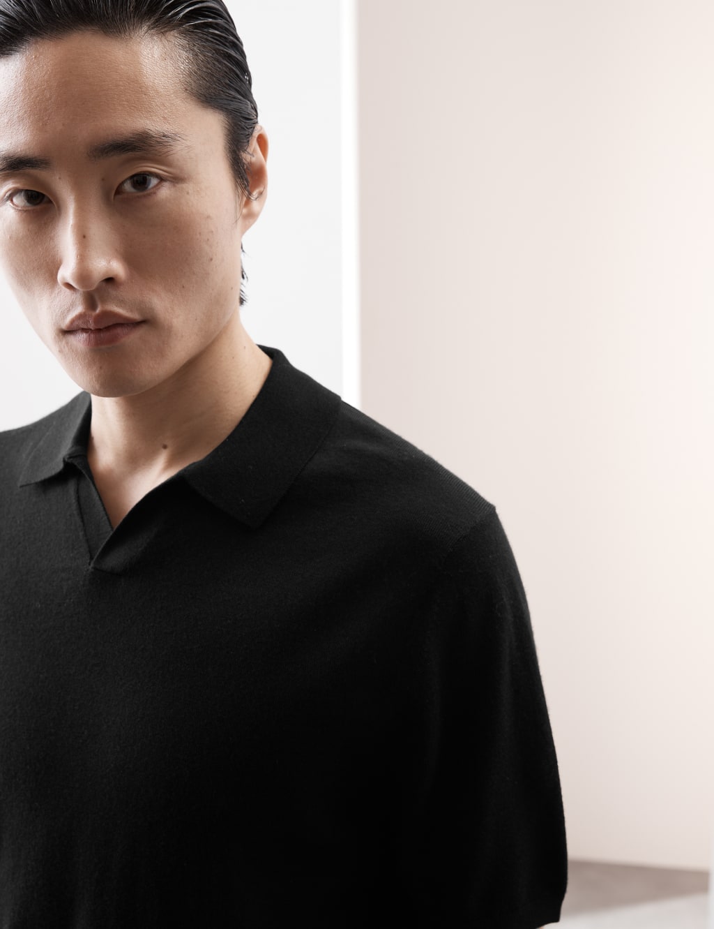 Pure Extra Fine Merino Wool Knitted Polo Shirt image 5