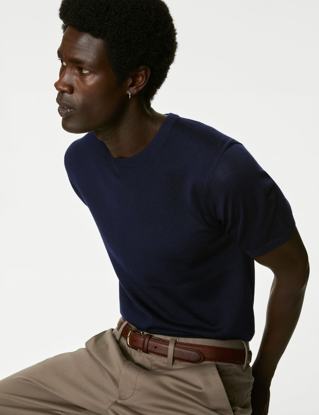 Pure Extra Fine Merino Wool Knitted T-Shirt image 3