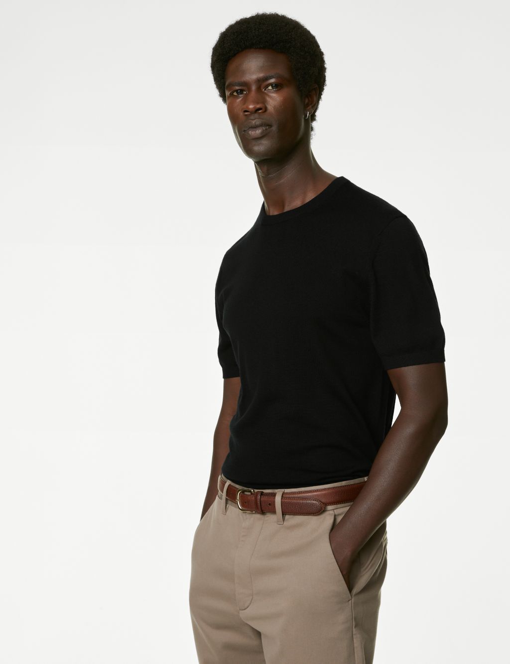 Pure Extra Fine Merino Wool Knitted T-Shirt image 1