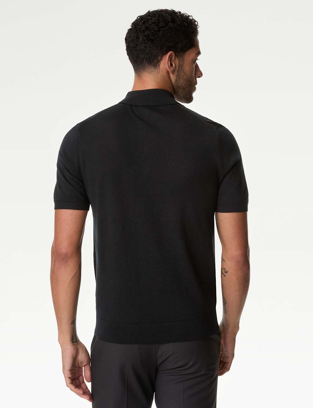 Pure Extra Fine Merino Wool Knitted Polo Shirt image 5