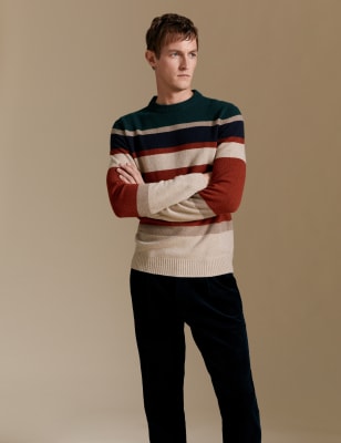 m&s cashmere striped jumper