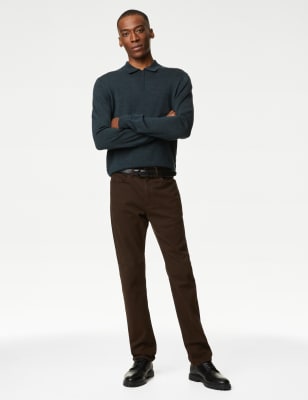 

Mens Autograph Pure Extra Fine Merino Wool Knitted Polo - Graphite, Graphite