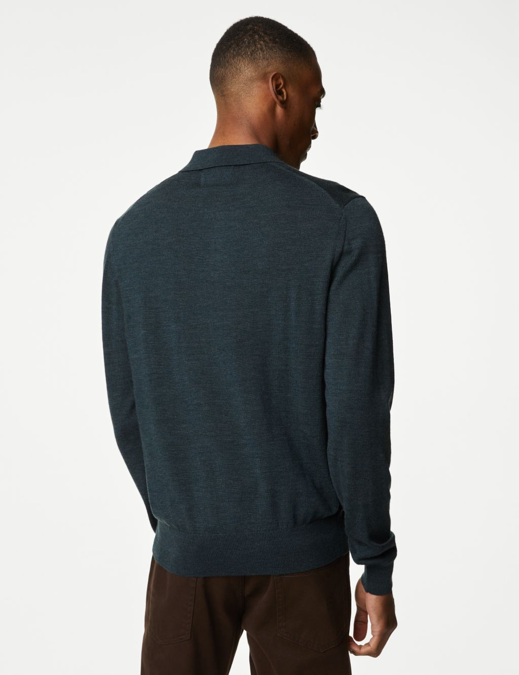 Pure Extra Fine Merino Wool Knitted Polo image 5