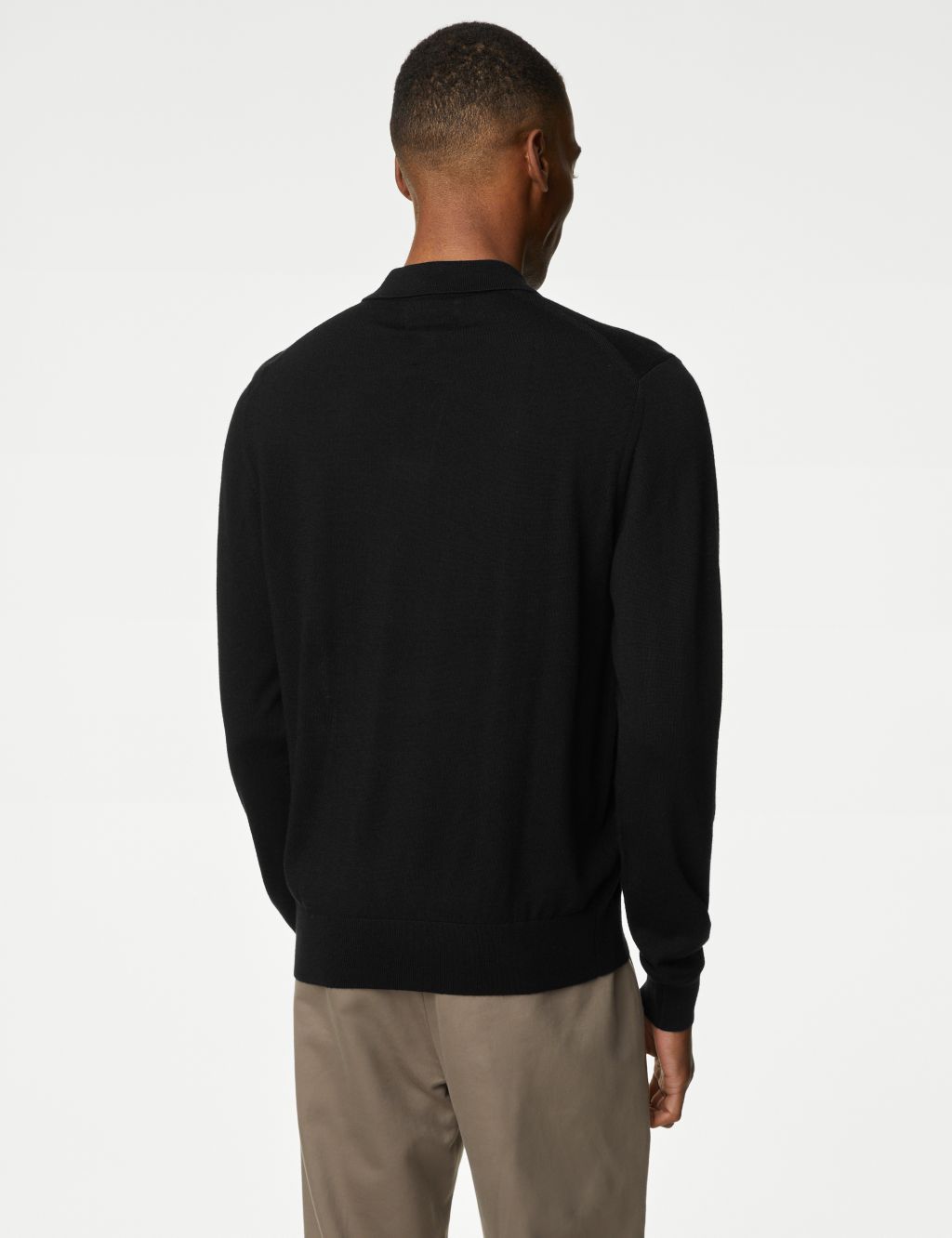 Pure Extra Fine Merino Wool Knitted Polo image 5