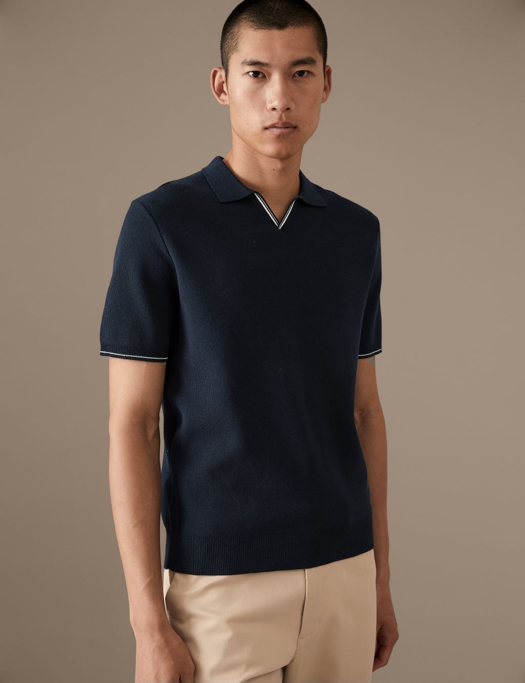 Pure Supima® Cotton Knitted Polo Shirt image 1