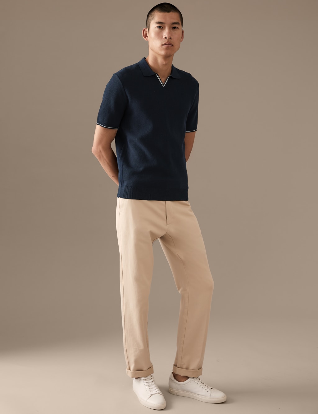 Pure Supima® Cotton Knitted Polo Shirt image 3