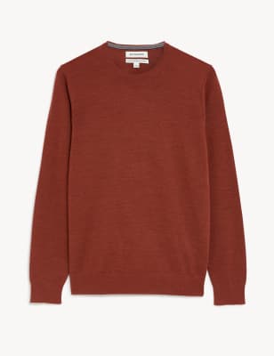 Pure Extra Fine Merino Wool Crew Neck Jumper