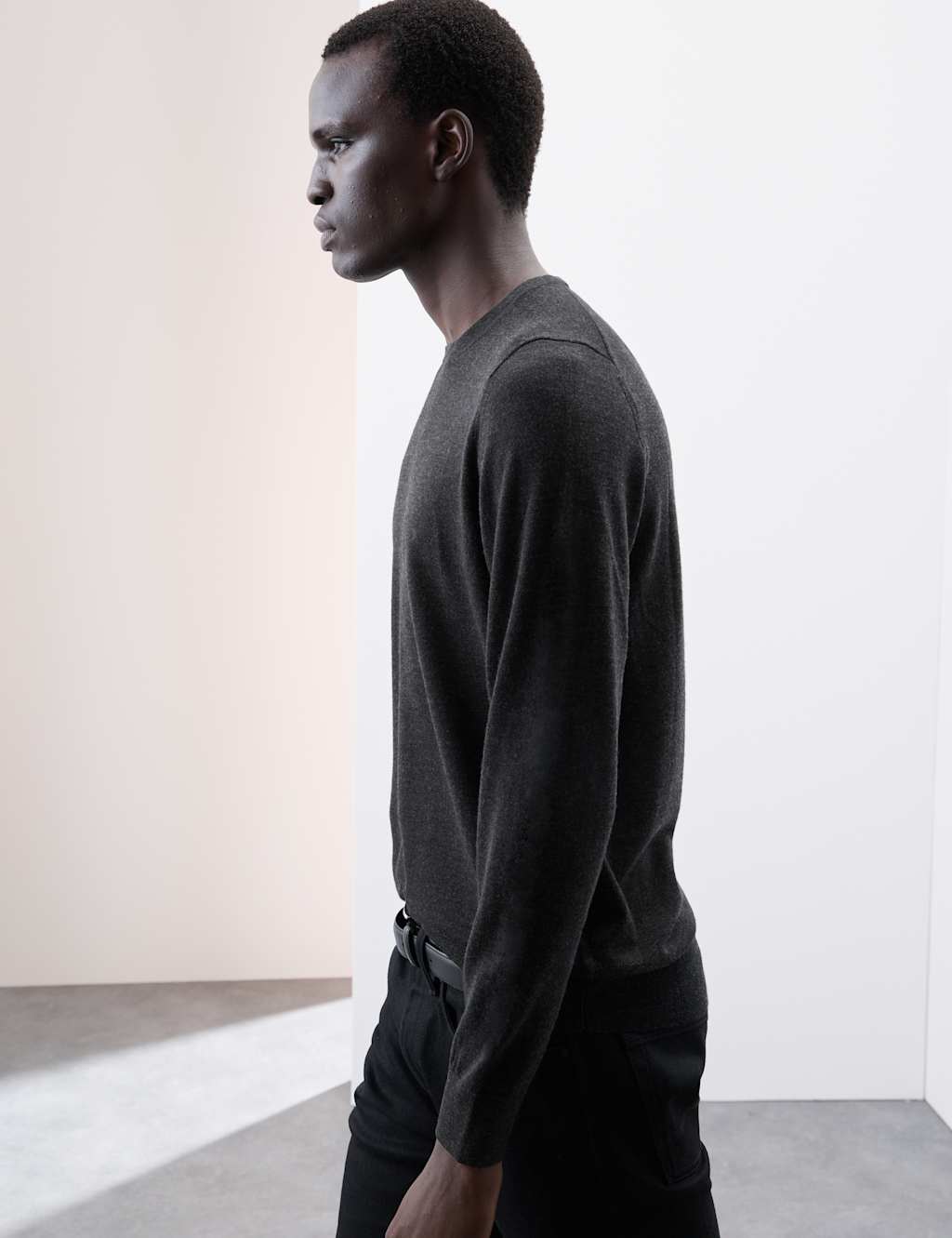Pure Extra Fine Merino Wool Crew Neck Jumper image 5
