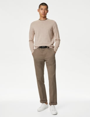 Men's merino trousers - khaki